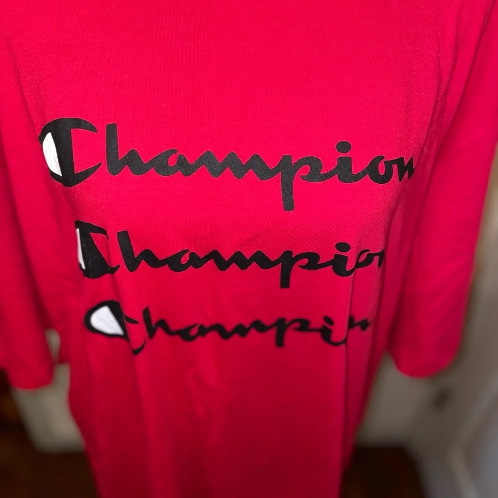 Men’s Big and Tall Red Champion short sleeve shirt, personalized, colorful - Picture 4 of 6